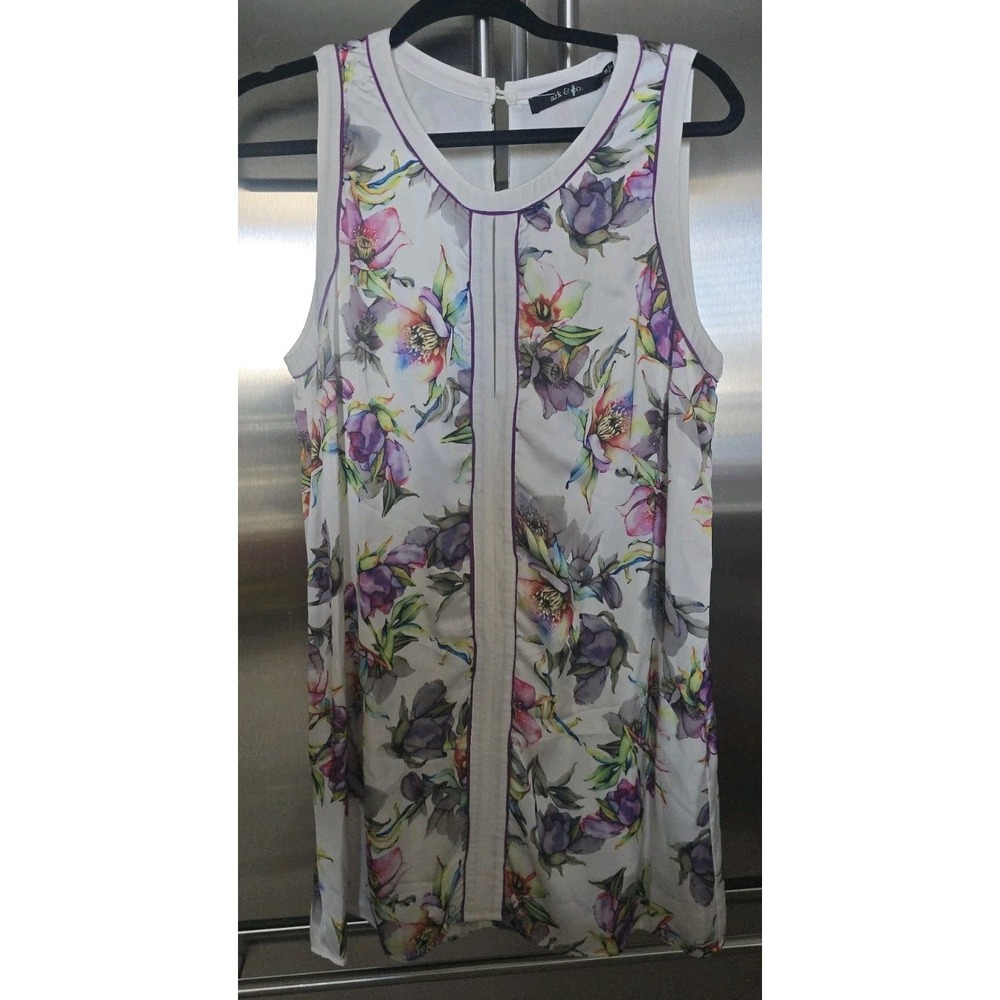 Ark & Co Maxi Dress Loose Floral Garden Party Chic Vacation Hawaii Tropical SZ M